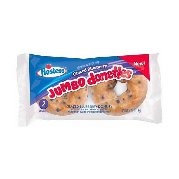 Hostess Glazed Blueberry Donuts Jumbo Donettes