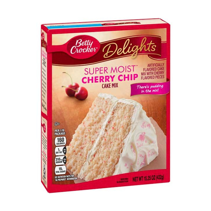 Betty Crocker Delights Super Moist Cherry Chip Cake Mix