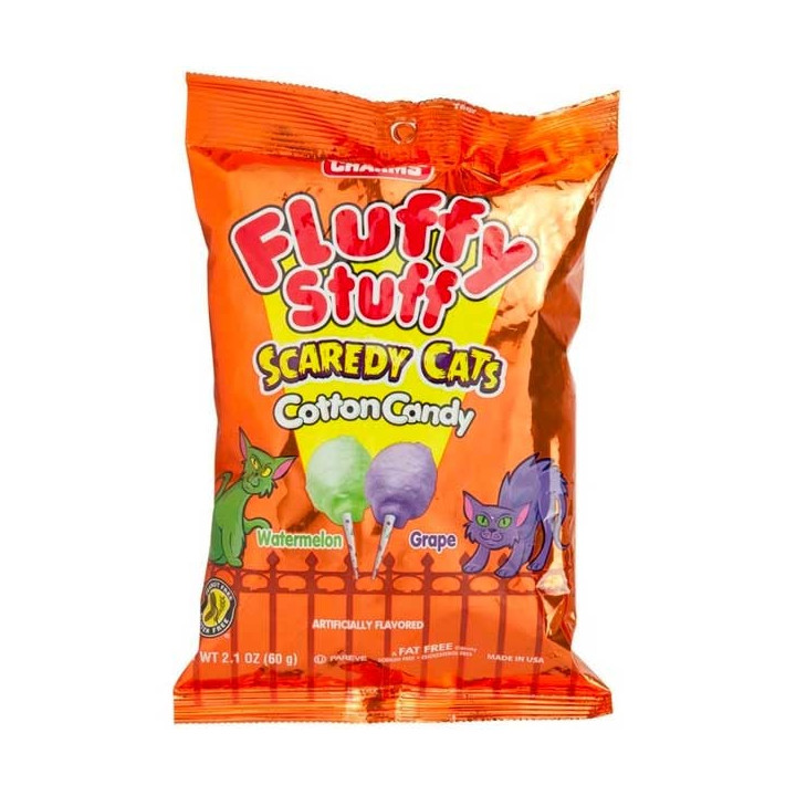 Charms Fluffy Stuff Scaredy Cats Cotton Candy