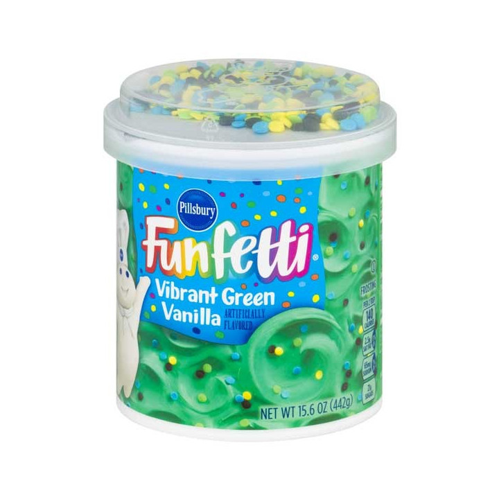 Pillsbury Funfetti Vibrant Green Vanilla Frosting