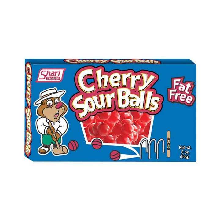 Shari Candies Cherry Sour Balls Theater Box