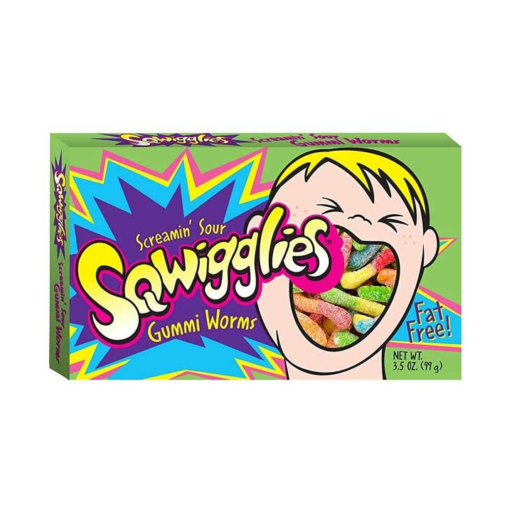 Sqwigglies Screamin Sour Gummi Worms