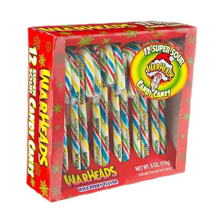 Warheads Wild Berry Candy Canes