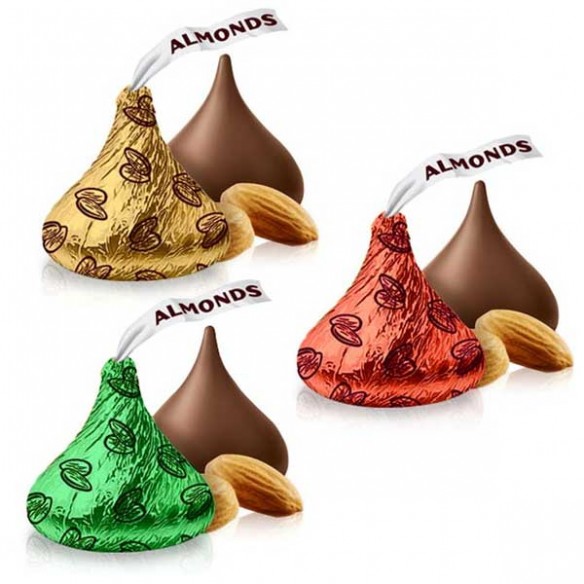 Hershey's Kisses Almonds Christmas Colours