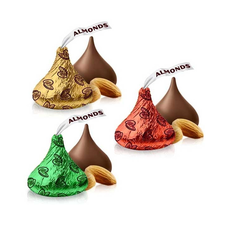 Hershey's Kisses Almonds Christmas Colours