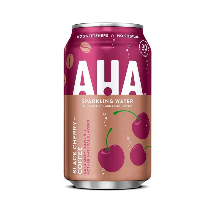 AHA  Black Cherry + Coffee Sparkling Water