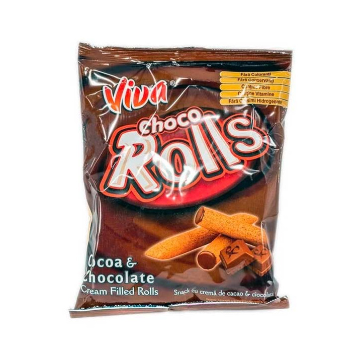 Viva Choc Rolls Cocoa & Chocolate Cream Filled Rolls