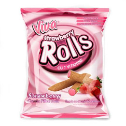 Viva Strawberry Rolls Strawberry Cream Filled Rolls