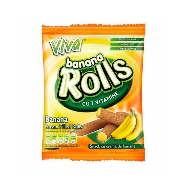 Viva Banana Rolls Banana Cream Filled Rolls