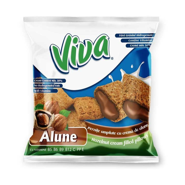 Viva Hazelnut Cream Filled Pillows