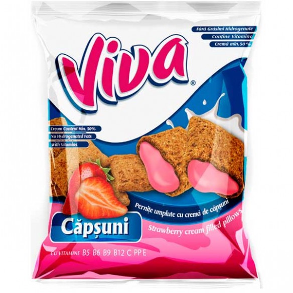 Viva Strawberry Cream Filled Pillows