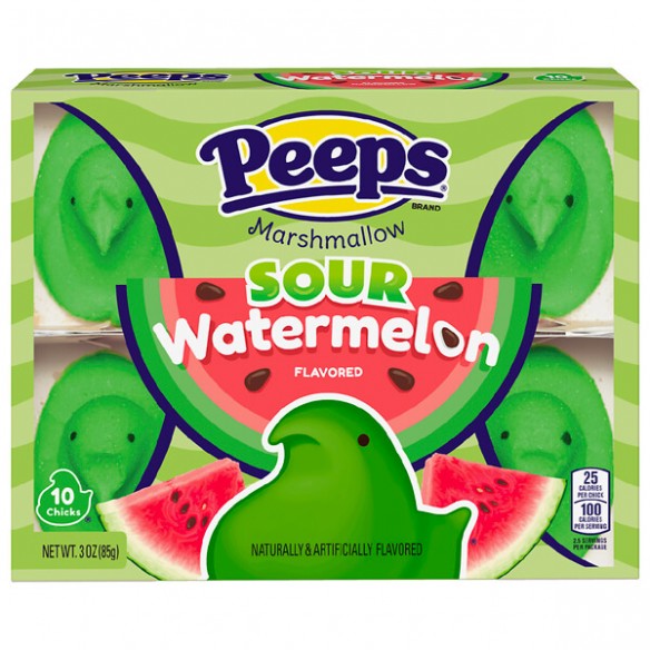 Peeps Sour Watermelon Flavored Marshmallow Chicks