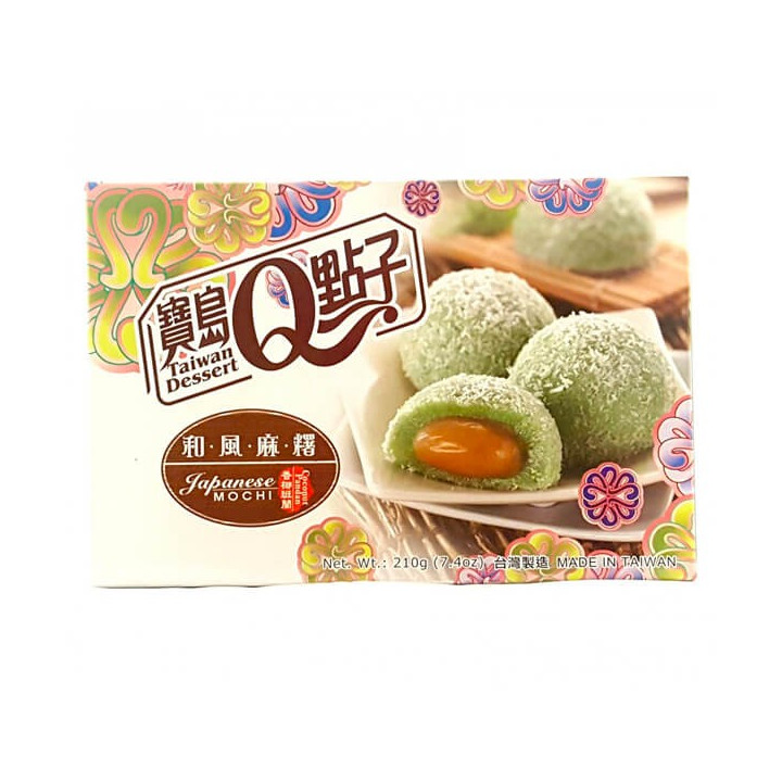 Taiwan Dessert Q He Fong Coconut Pandan Mochi Rice Cake