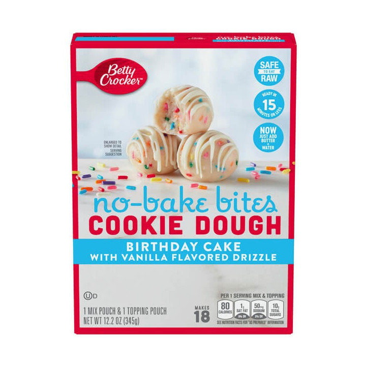 Betty Crocker Birthday Cake No-Bake Cookie Dough Bites