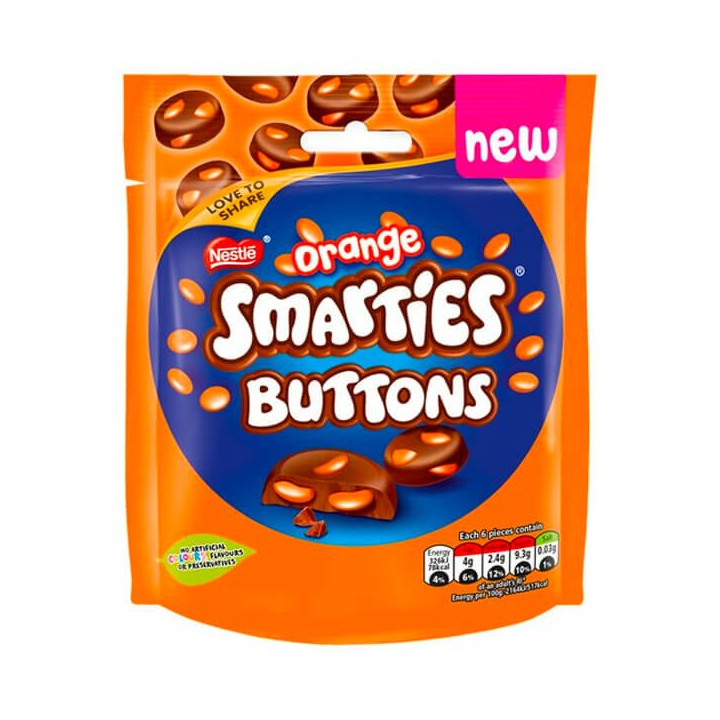 Smarties Buttons Orange