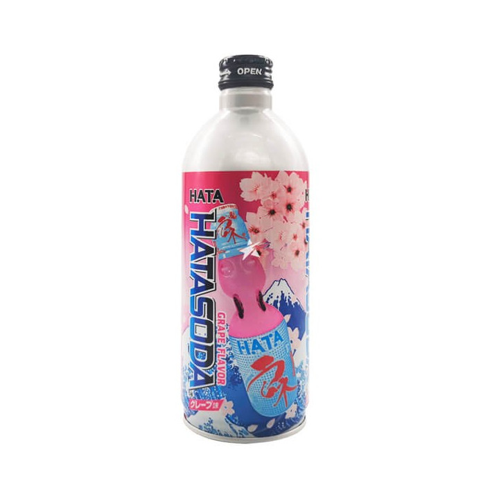 Hatakosen Ramune Grape Flavor Soda