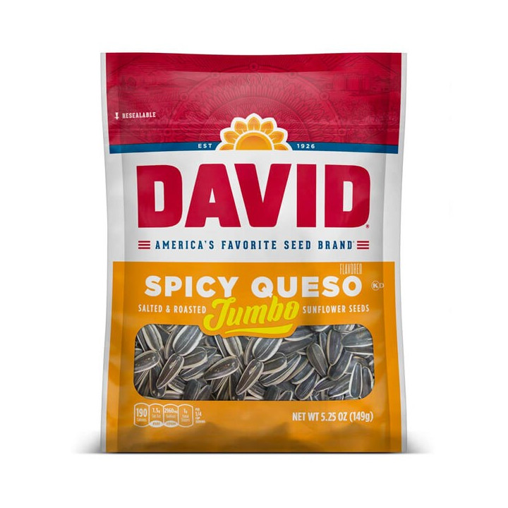 DAVID Jumbo Sunflower Seeds Spicy Queso