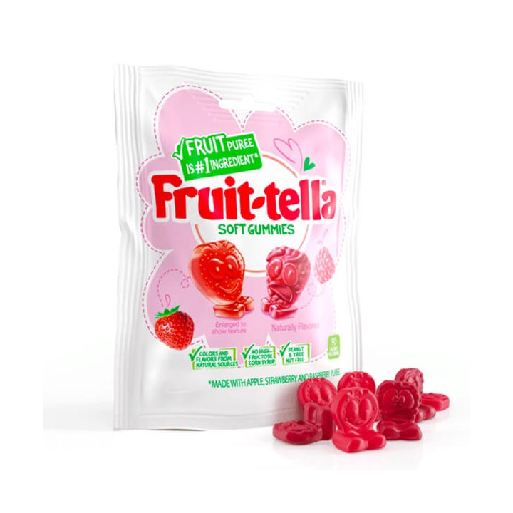 Fruit-tella Soft Gummies Strawberry & Raspberry