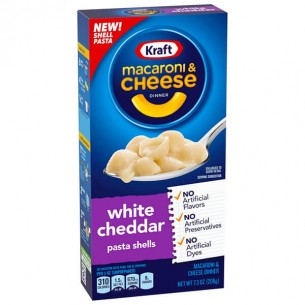 Kraft Macaroni & Cheese White Cheddar Pasta Shells
