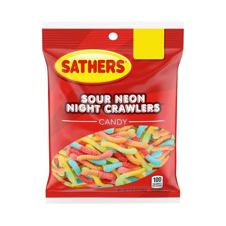 Sathers Sour Neon Night Crawlers