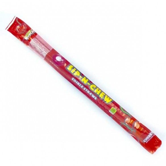 Sour Punch Sip-N-Chew Edible Straws Cherry