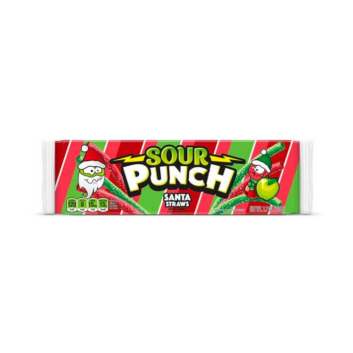 Sour Punch Santa Straws