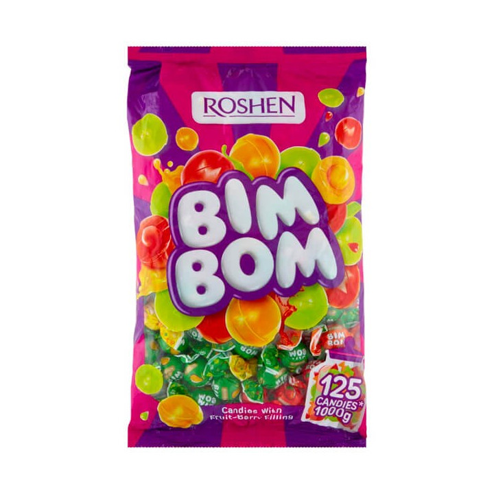 Roshen Bim Bom Candy with Fruit Berry Filling