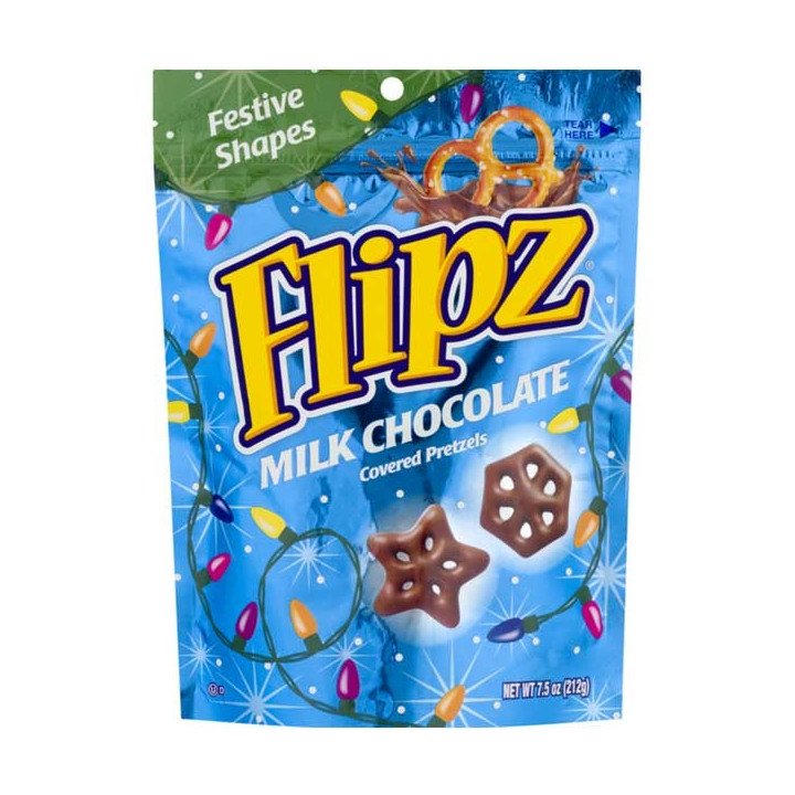 Flipz Milk Chocolate Covered Pretzel Festive Shapes