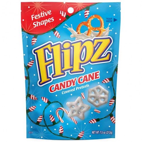 Flipz Candy Cane Covered Pretzels