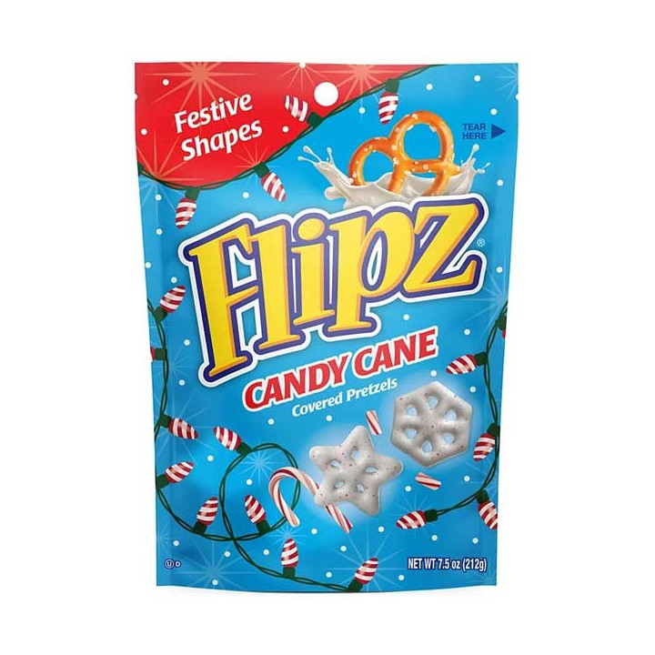 Flipz Candy Cane Covered Pretzels