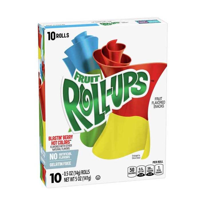 Fruit Roll-Ups Blastin Berry Hot Colors