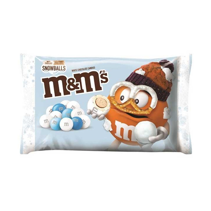 M&M's White Chocolate Pretzel Snowballs