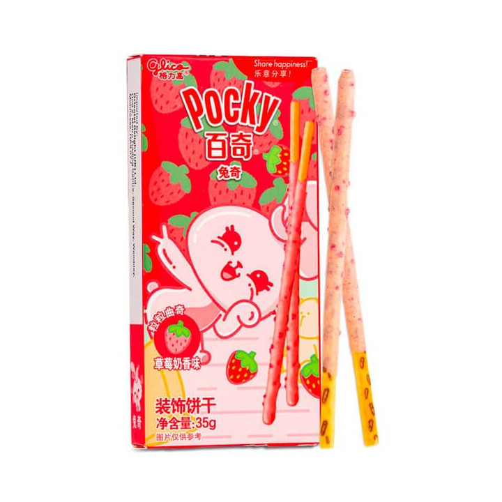 Pocky Animal Bunny Milk Strawberry