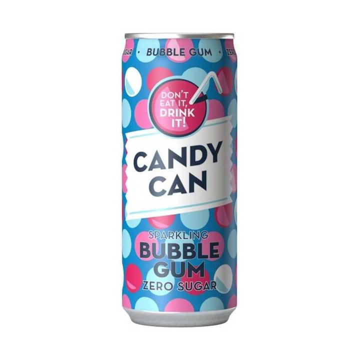 Candy Can Sparkling Bubble Gum Zero Sugar