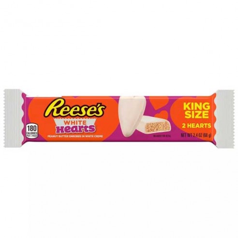 Reese's Peanut Butter White Hearts King Size