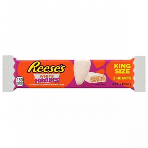 Reese's Peanut Butter White Hearts King Size