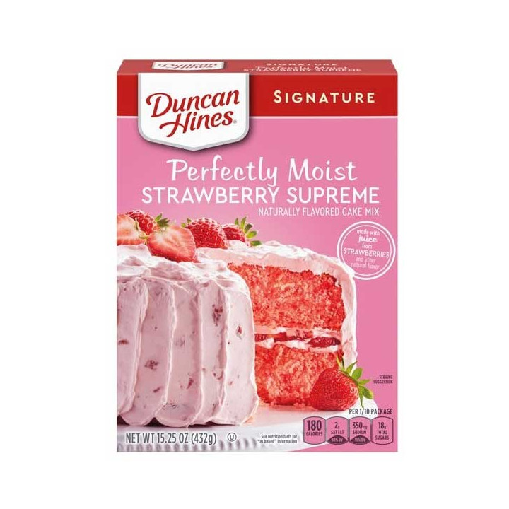 Duncan Hines Signature Perfectly Moist Strawberry Supreme Cake Mix