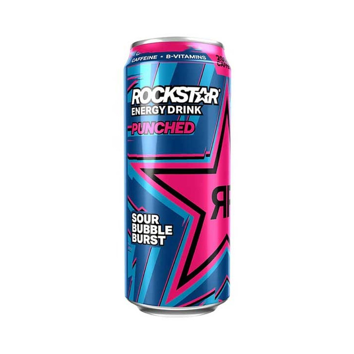 Rockstar Punched Sour Bubble Burst Energy Drink