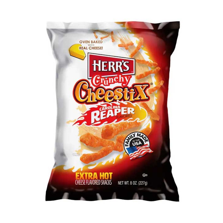 Herr's Crunchy Cheestix Carolina Reaper Extra Hot