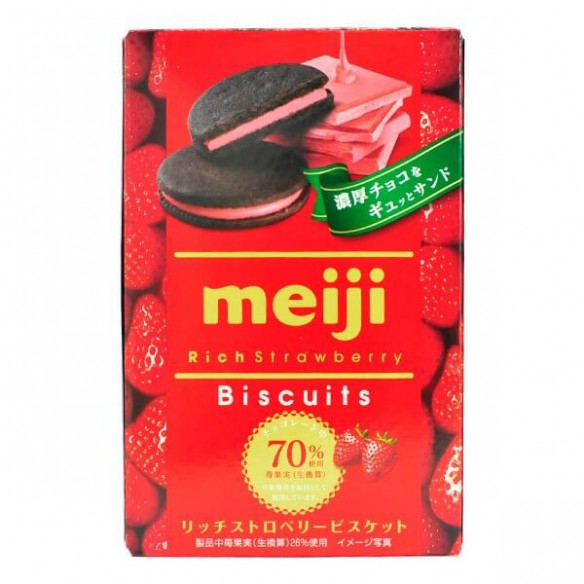 Meiji Rich Strawberry Biscuits 99 g