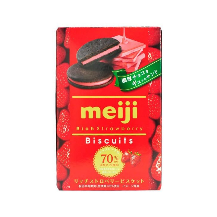 Meiji Rich Strawberry Biscuits 99 g