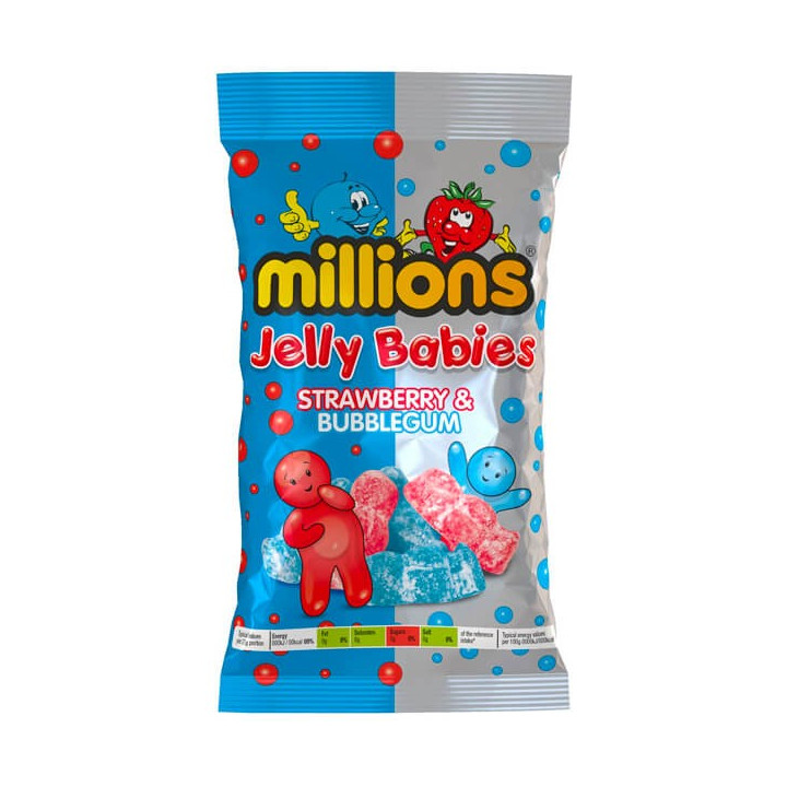 Millions Jelly Babies Strawberry & Bubblegum