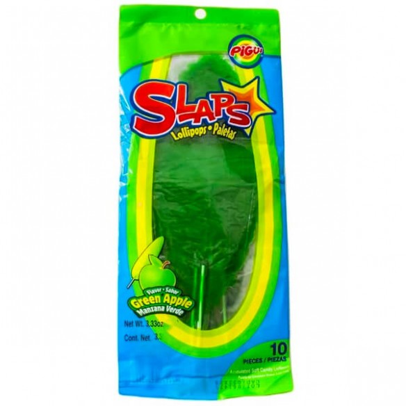 Pigui Slaps Green Apple Lollipops