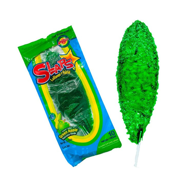 Pigui Slaps Green Apple Lollipops