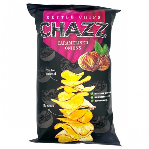 Chazz Kettle Chips Caramelised Onions