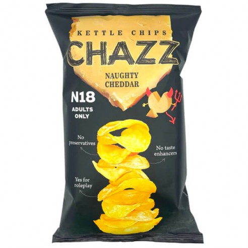 Chazz Kettle Chips Naughty Cheddar 18+ Adults Only