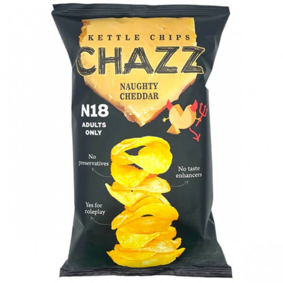 Chazz Kettle Chips Naughty Cheddar 18+ Adults Only