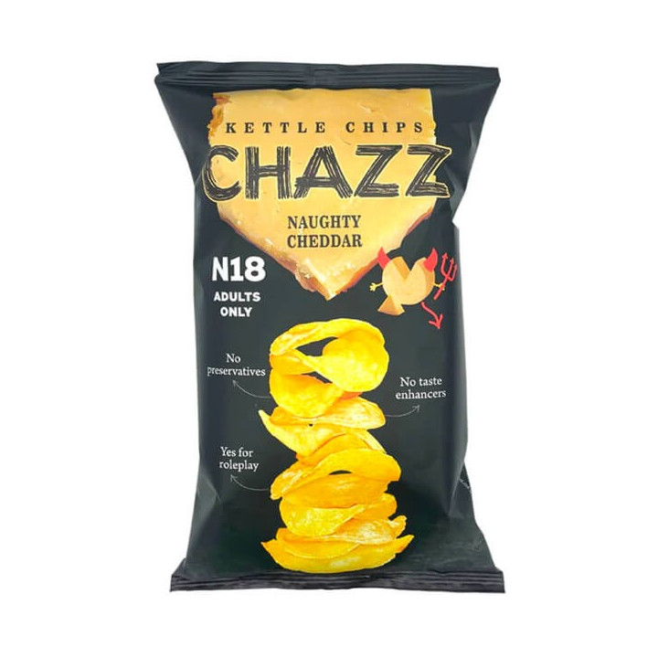Chazz Kettle Chips Naughty Cheddar 18+ Adults Only