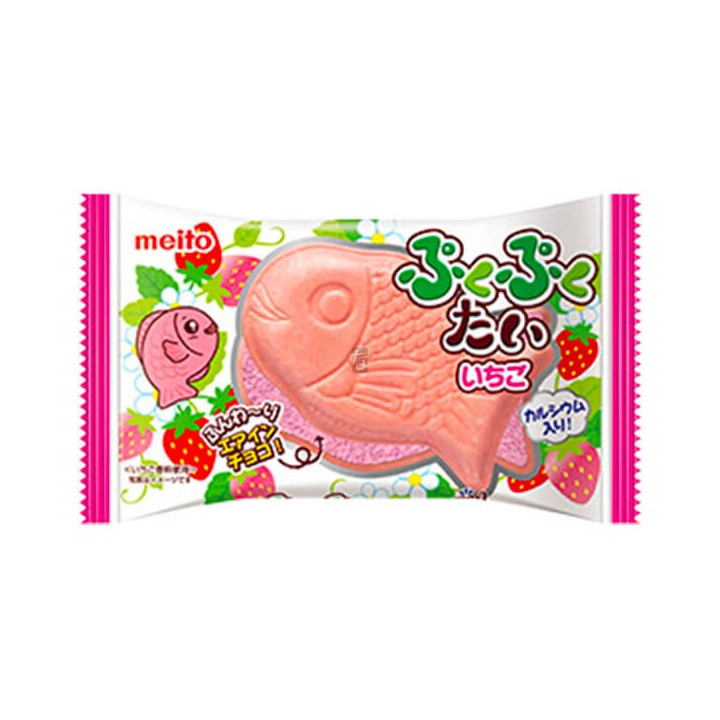 Meito Puku Puku Tai Choco Monaka Strawberry