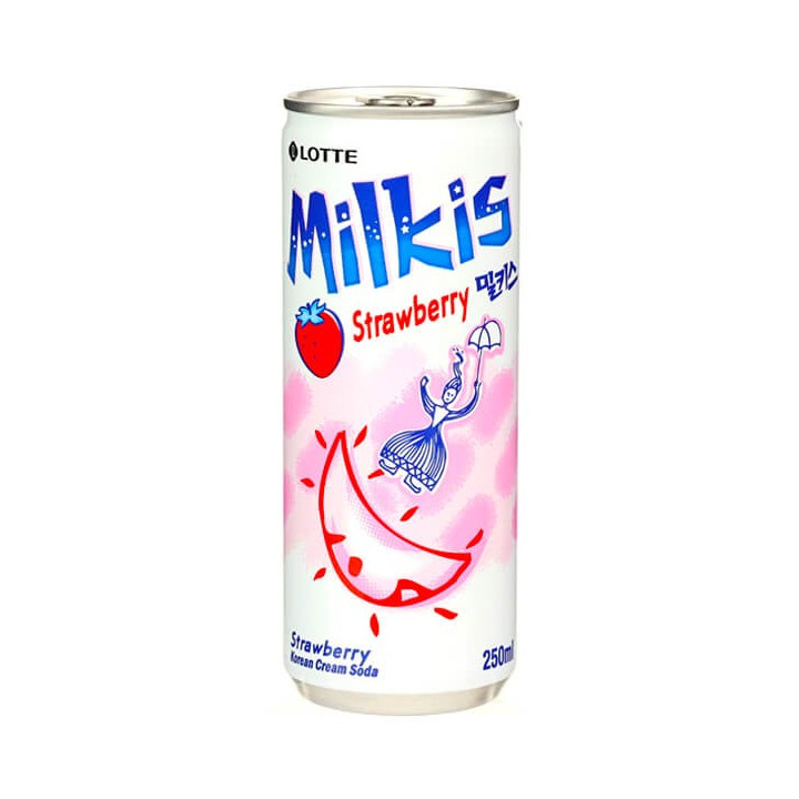 Lotte Milkis Strawberry Korean Cream Soda